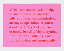 Load image into Gallery viewer, Kay Rosen, &quot;Aids&quot;, 1994
